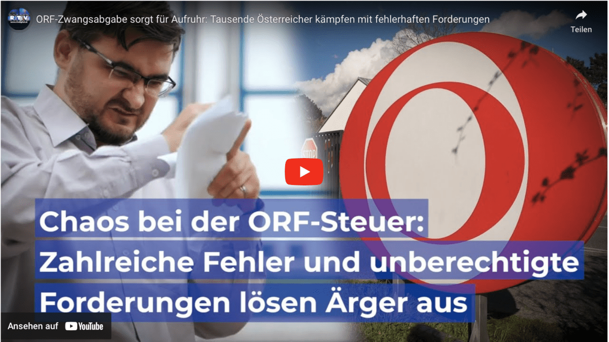 ORF-Zwangsabgabe sorgt für Aufruhr: Tausende Österreicher kämpfen mit fehlerhaften Forderungen