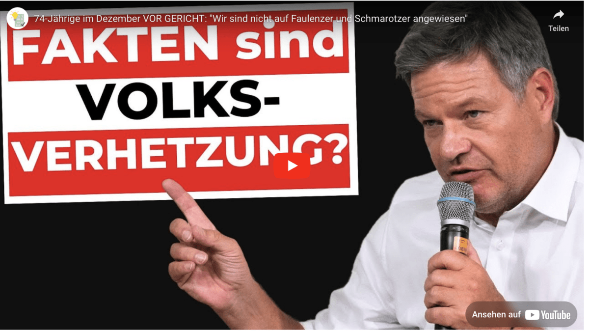 74-Jährige im Dezember VOR GERICHT: „Wir sind nicht auf Faulenzer und Schmarotzer angewiesen“