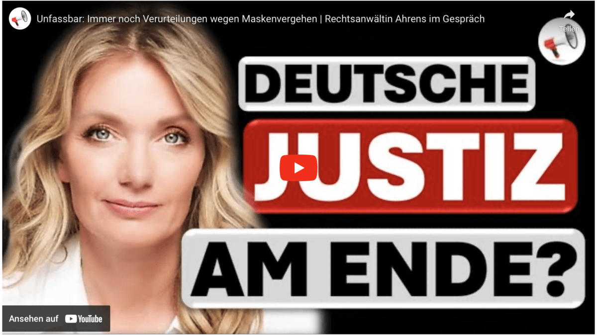 Unfassbar: Immer noch Verurteilungen wegen Maskenvergehen | Rechtsanwältin Ahrens im Gespräch