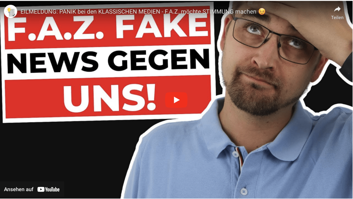 EILMELDUNG: PANIK bei den KLASSISCHEN MEDIEN – F.A.Z. möchte STIMMUNG machen
