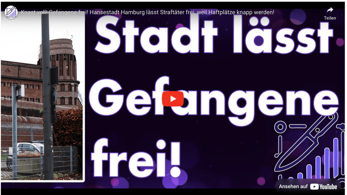 Knast voll! Gefangene frei! Hansestadt Hamburg lässt Straftäter frei, weil Haftplätze knapp werden!