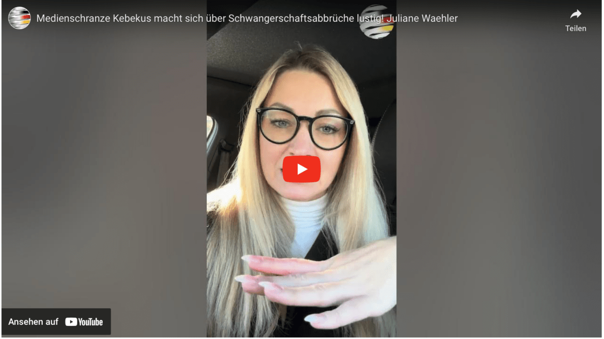 Medienschranze Kebekus macht sich über Schwangerschaftsabbrüche lustig! Juliane Waehler