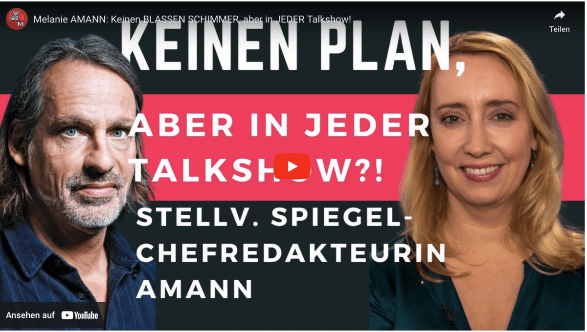 Melanie AMANN: Keinen BLASSEN SCHIMMER, aber in JEDER Talkshow!