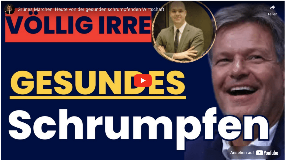 Grünes Märchen. Heute von der gesunden schrumpfenden Wirtschaft