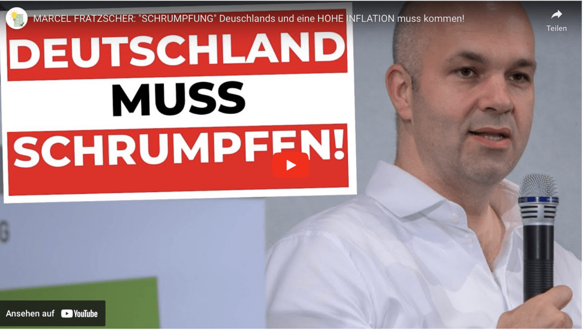 MARCEL FRATZSCHER: „SCHRUMPFUNG“ Deuschlands und eine HOHE INFLATION muss kommen!