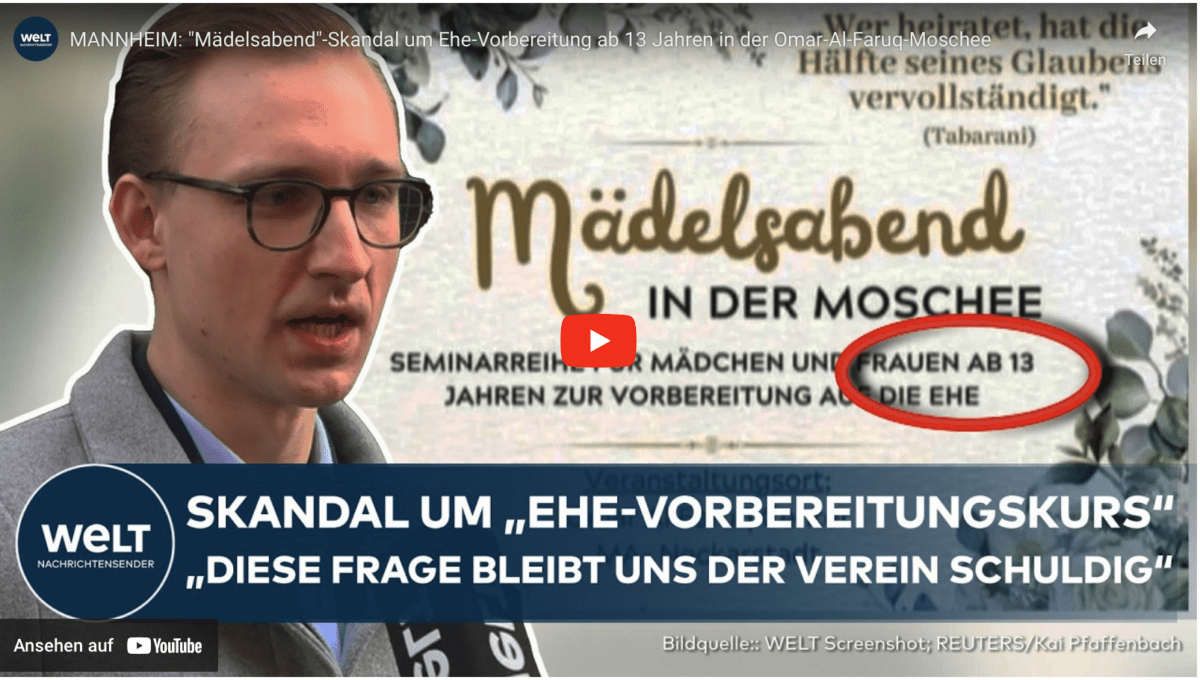 MANNHEIM: „Mädelsabend“-Skandal um Ehe-Vorbereitung ab 13 Jahren in der Omar-Al-Faruq-Moschee