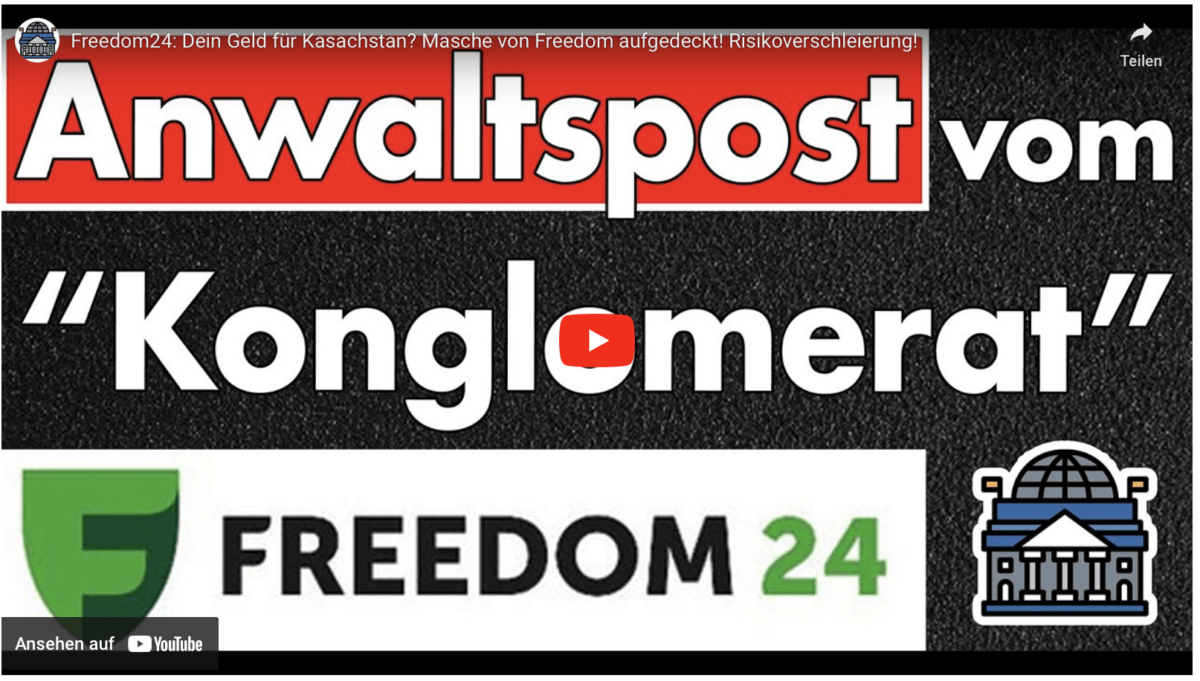 Freedom24: Dein Geld für Kasachstan? Masche von Freedom aufgedeckt! Risikoverschleierung!