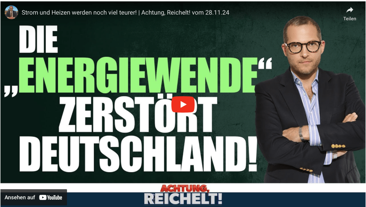 Strom und Heizen werden noch viel teurer! | Achtung, Reichelt! vom 28.11.24