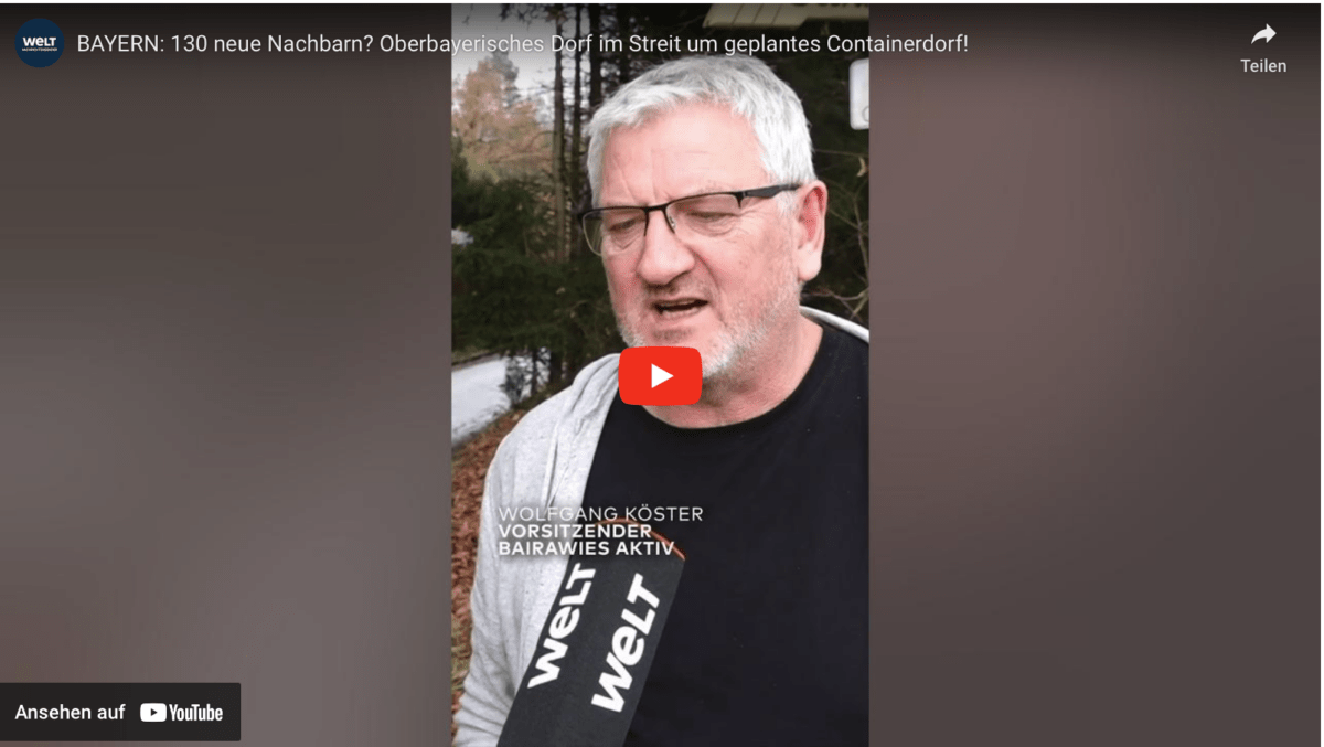 BAYERN: 130 neue Nachbarn? Oberbayerisches Dorf im Streit um geplantes Containerdorf!