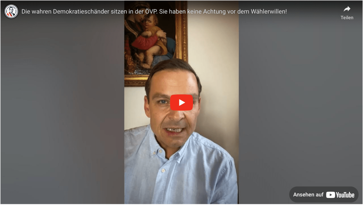 Die wahren Demokratieschänder sitzen in der ÖVP. Sie haben keine Achtung vor dem Wählerwillen!