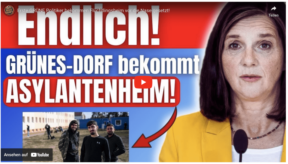 Erste GRÜNE Politiker bekommen Flüchtlingsheim vor die Nase gesetzt!