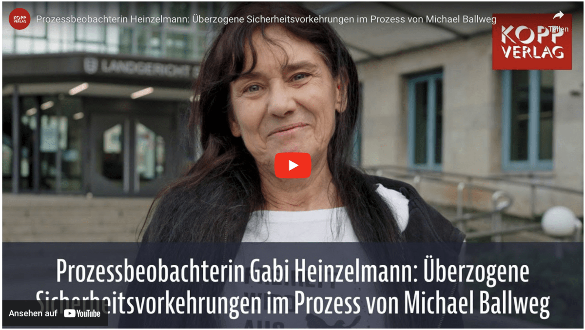 Prozessbeobachterin Heinzelmann: Überzogene Sicherheitsvorkehrungen im Prozess von Michael Ballweg