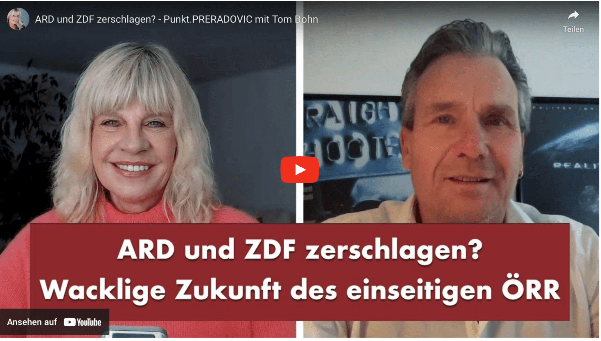 ARD und ZDF zerschlagen? – Punkt.PRERADOVIC mit Tom Bohn