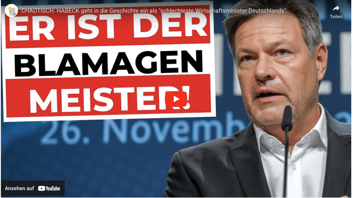 CHAOTISCH: HABECK geht in die Geschichte ein als „schlechteste Wirtschaftsminister Deutschlands“