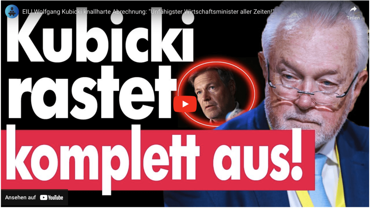 EIL! Wolfgang Kubicki knallharte Abrechnung: „Unfähigster Wirtschaftsminister aller Zeiten!“