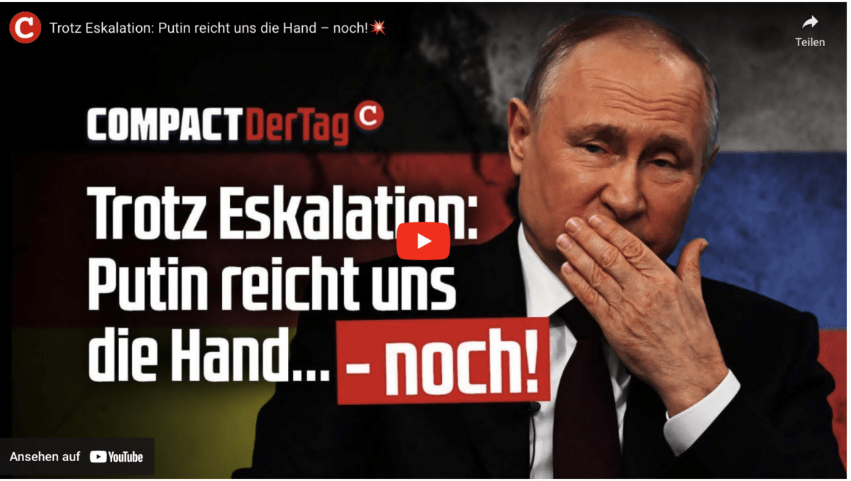 Trotz Eskalation: Putin reicht uns die Hand – noch!