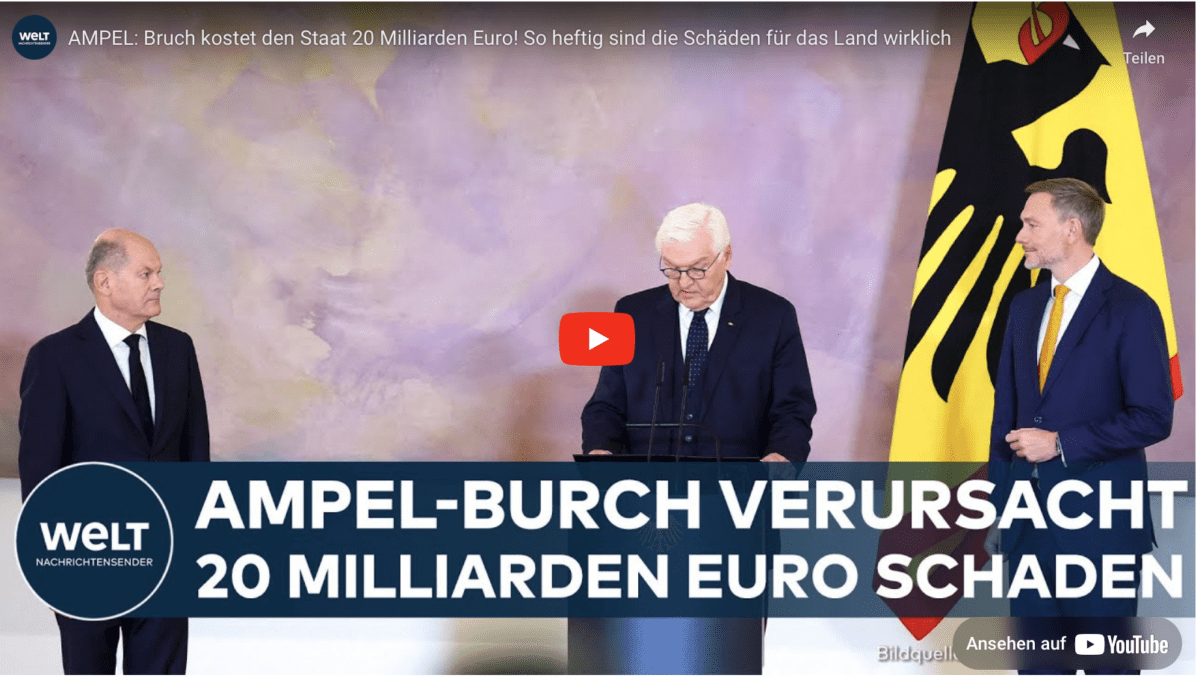 AMPEL: Bruch kostet den Staat 20 Milliarden Euro! So heftig sind die Schäden für das Land wirklich