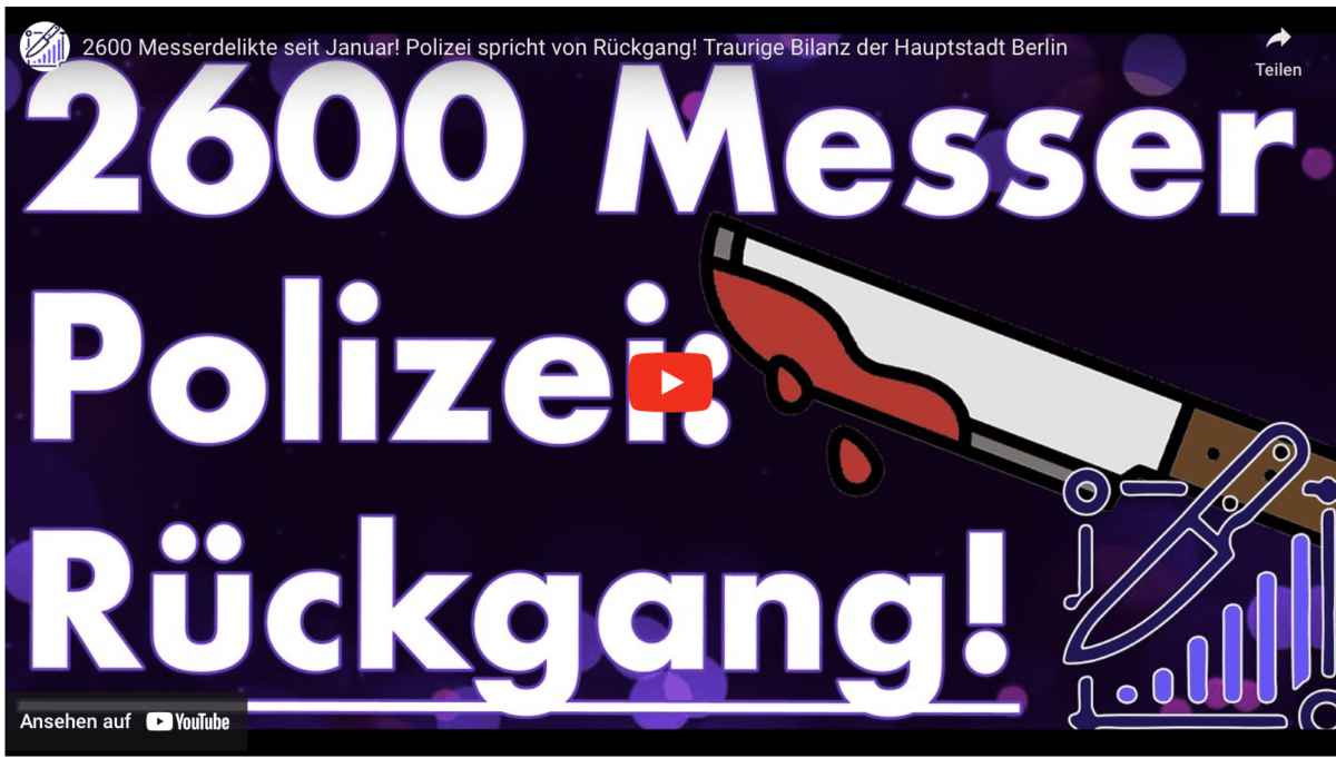 2600 Messerdelikte seit Januar! Polizei spricht von Rückgang! Traurige Bilanz der Hauptstadt Berlin