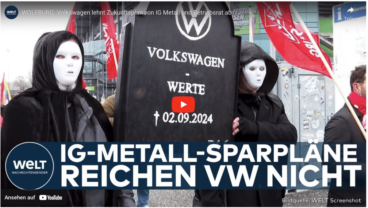 WOLFBURG: Volkswagen lehnt Zukunftsplan von IG Metall und Betriebsrat ab