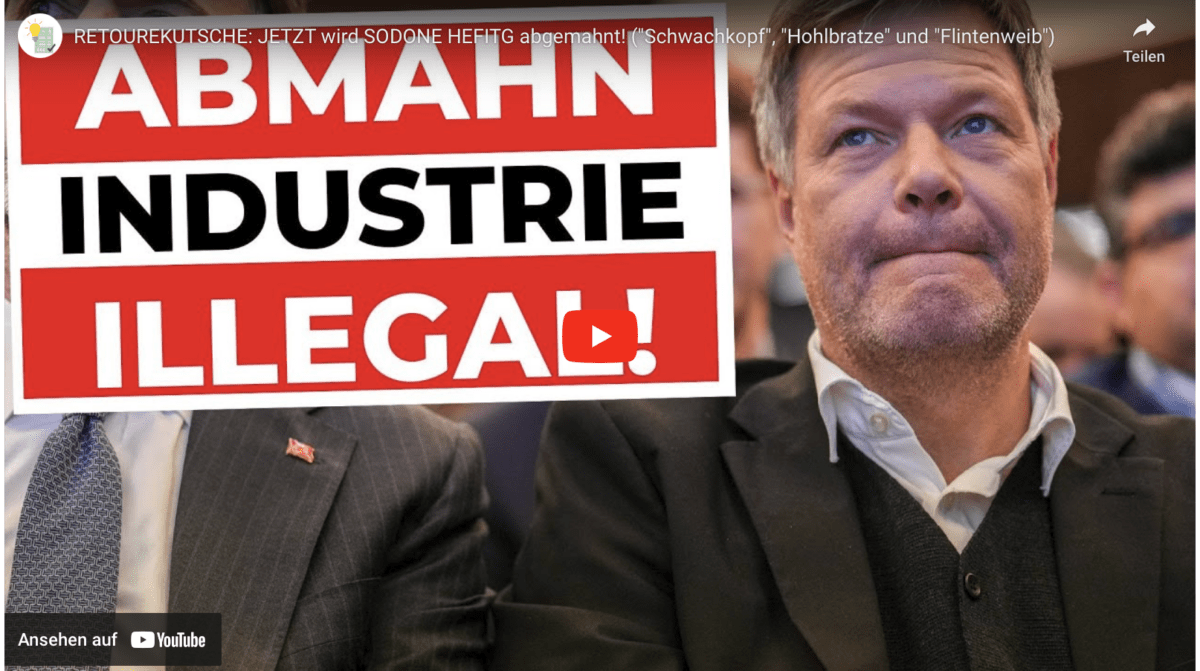 RETOUREKUTSCHE: JETZT wird SODONE HEFITG abgemahnt! („Schwachkopf“, „Hohlbratze“ und „Flintenweib“)