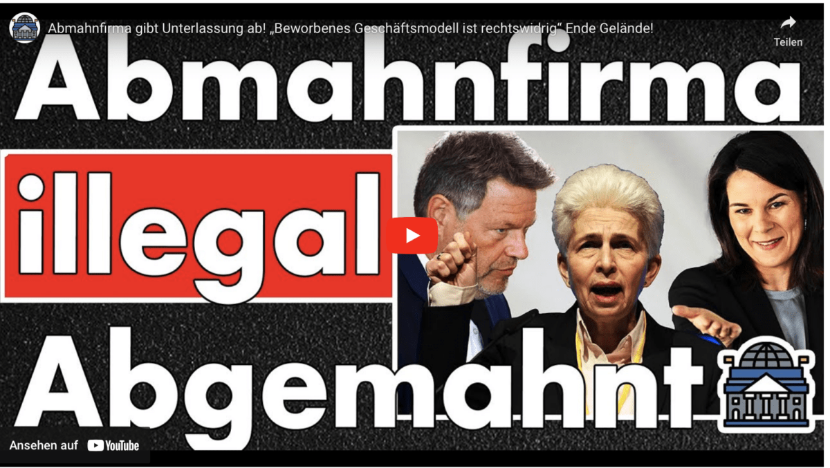 Abmahnfirma gibt Unterlassung ab! „Beworbenes Geschäftsmodell ist rechtswidrig“ Ende Gelände!