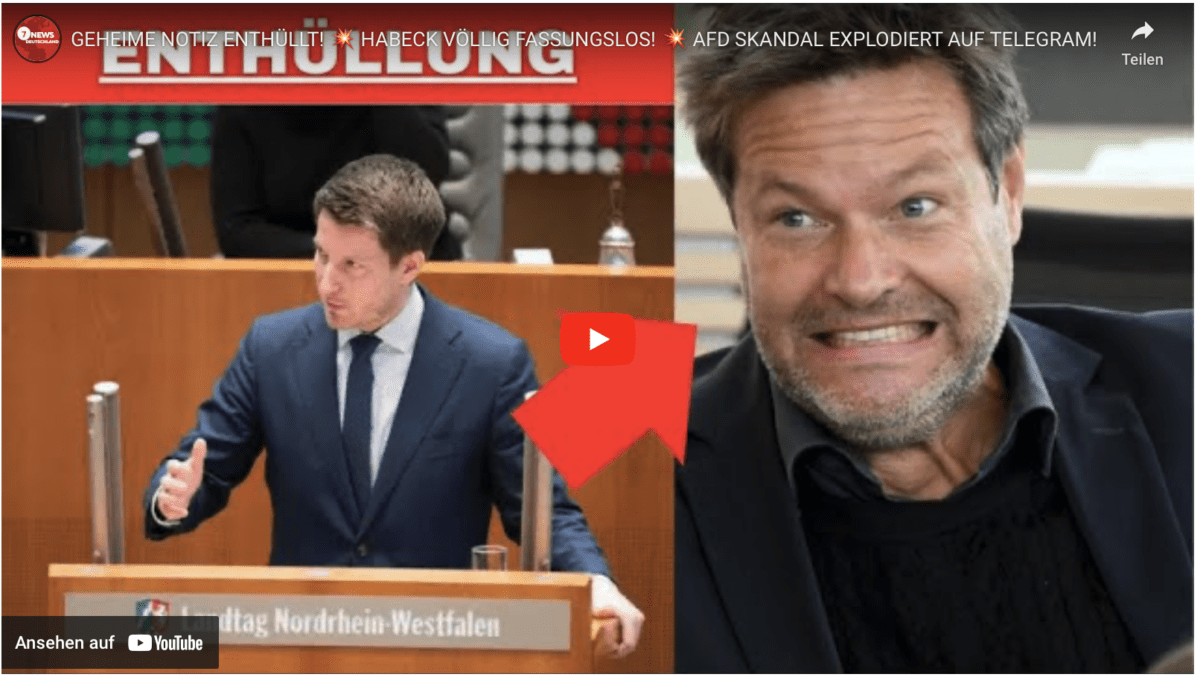 GEHEIME NOTIZ ENTHÜLLT!  HABECK VÖLLIG FASSUNGSLOS!  AFD SKANDAL EXPLODIERT AUF TELEGRAM!