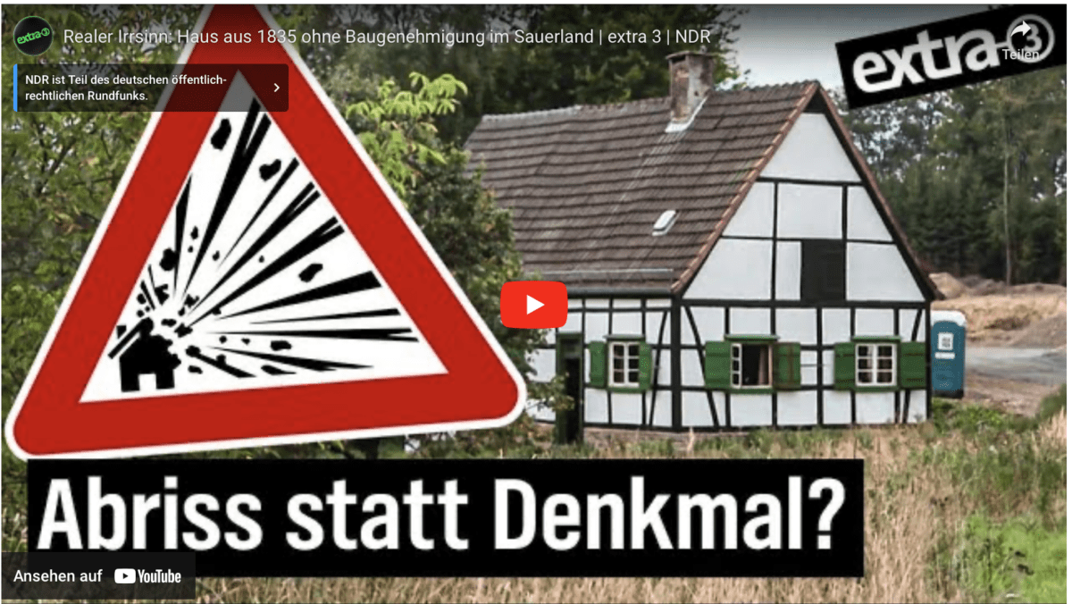Realer Irrsinn: Haus aus 1835 ohne Baugenehmigung im Sauerland | extra 3 | NDR