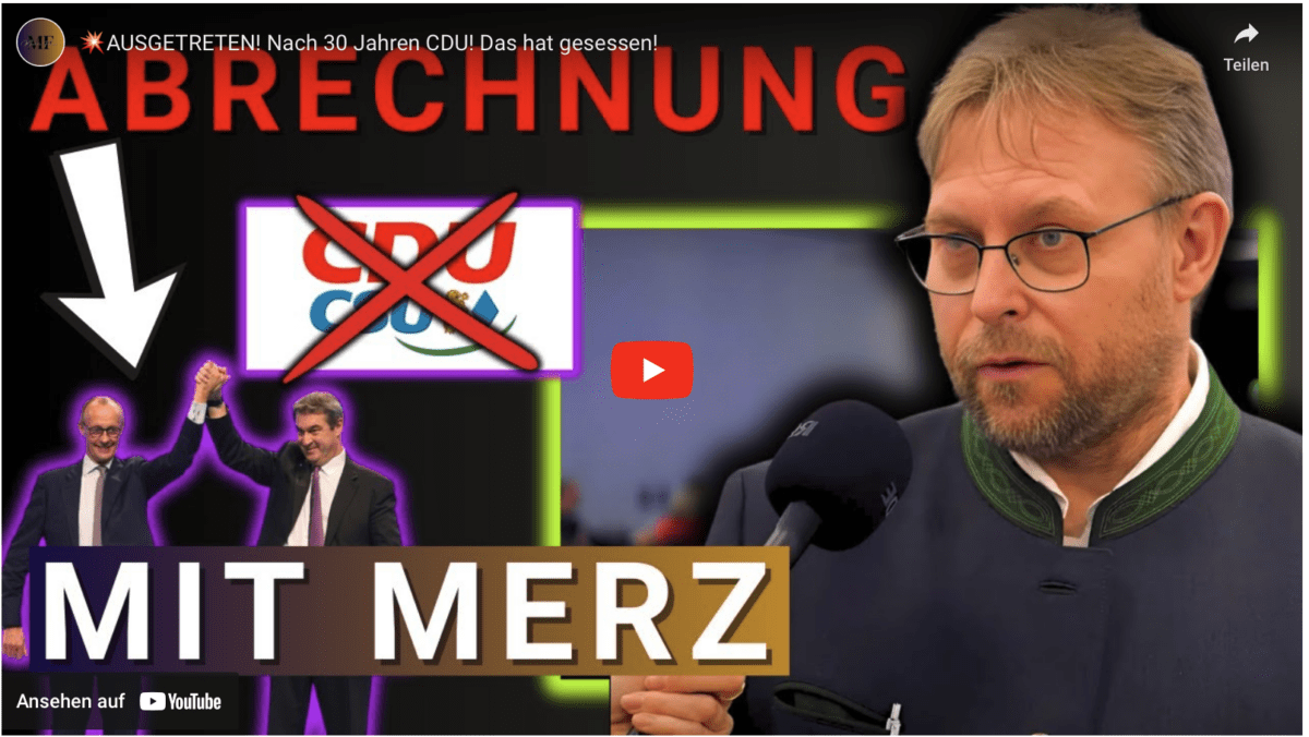 AUSGETRETEN! Nach 30 Jahren CDU! Das hat gesessen!