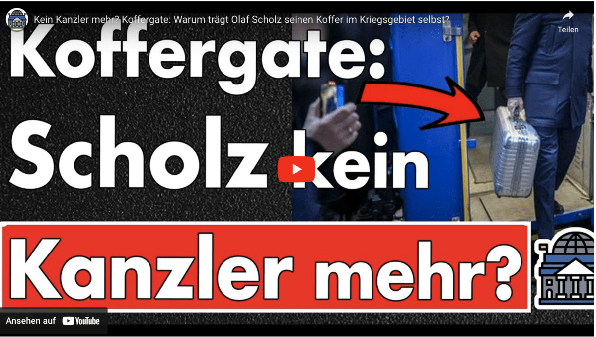 Kein Kanzler mehr? Koffergate: Warum trägt Olaf Scholz seinen Koffer im Kriegsgebiet selbst?