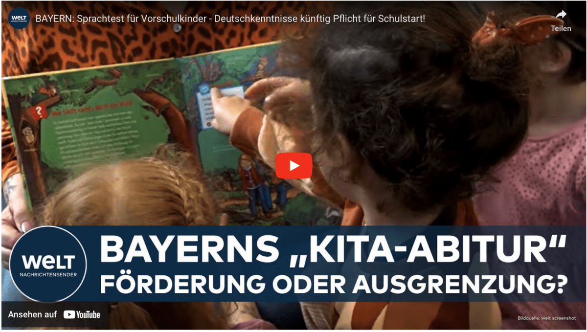 BAYERN: Sprachtest für Vorschulkinder – Deutschkenntnisse künftig Pflicht für Schulstart!