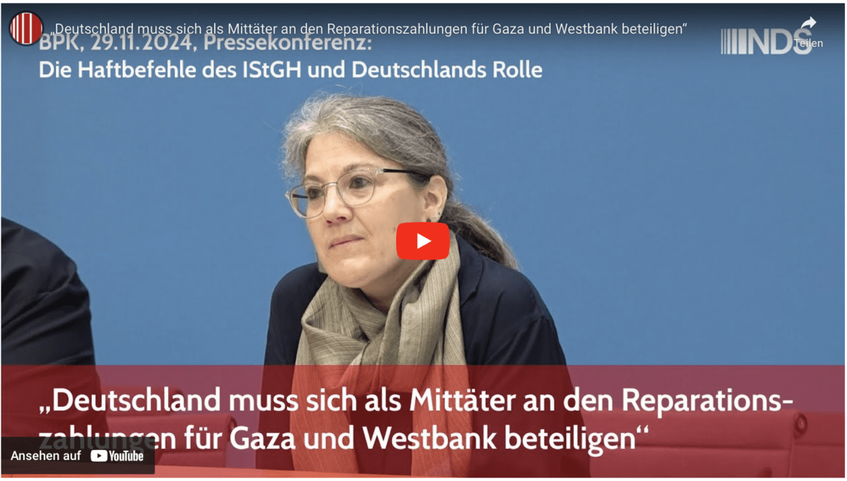 „Deutschland muss sich als Mittäter an den Reparationszahlungen für Gaza und Westbank beteiligen“