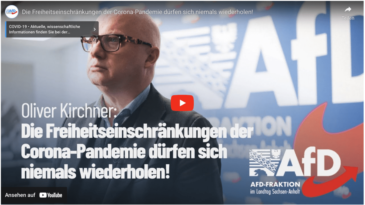 Die Freiheitseinschränkungen der Corona-Pandemie dürfen sich niemals wiederholen!