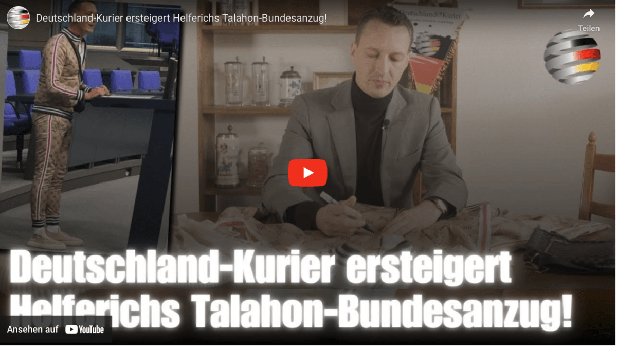 Deutschland-Kurier ersteigert Helferichs Talahon-Bundesanzug!