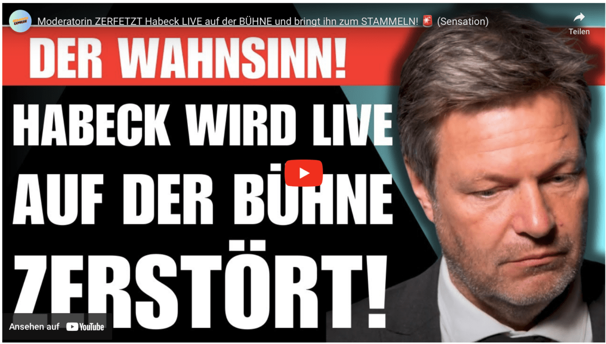 Moderatorin ZERFETZT Habeck LIVE auf der BÜHNE und bringt ihn zum STAMMELN! 
