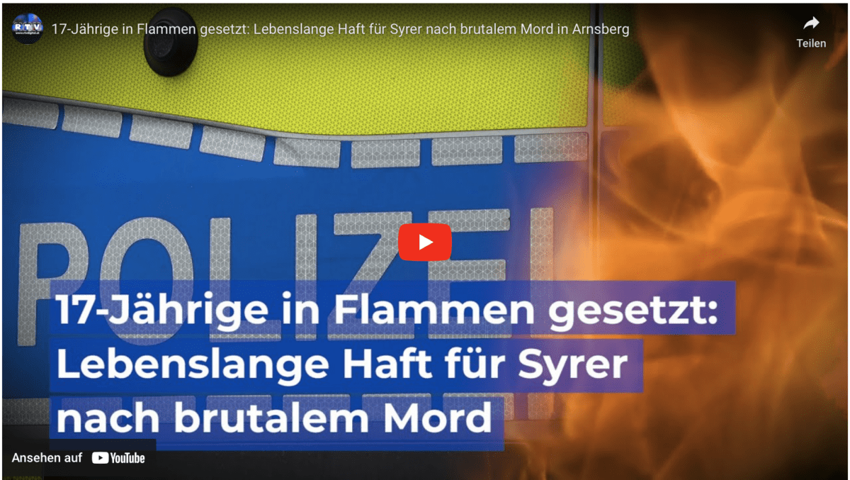 17-Jährige in Flammen gesetzt: Lebenslange Haft für Syrer nach brutalem Mord in Arnsberg