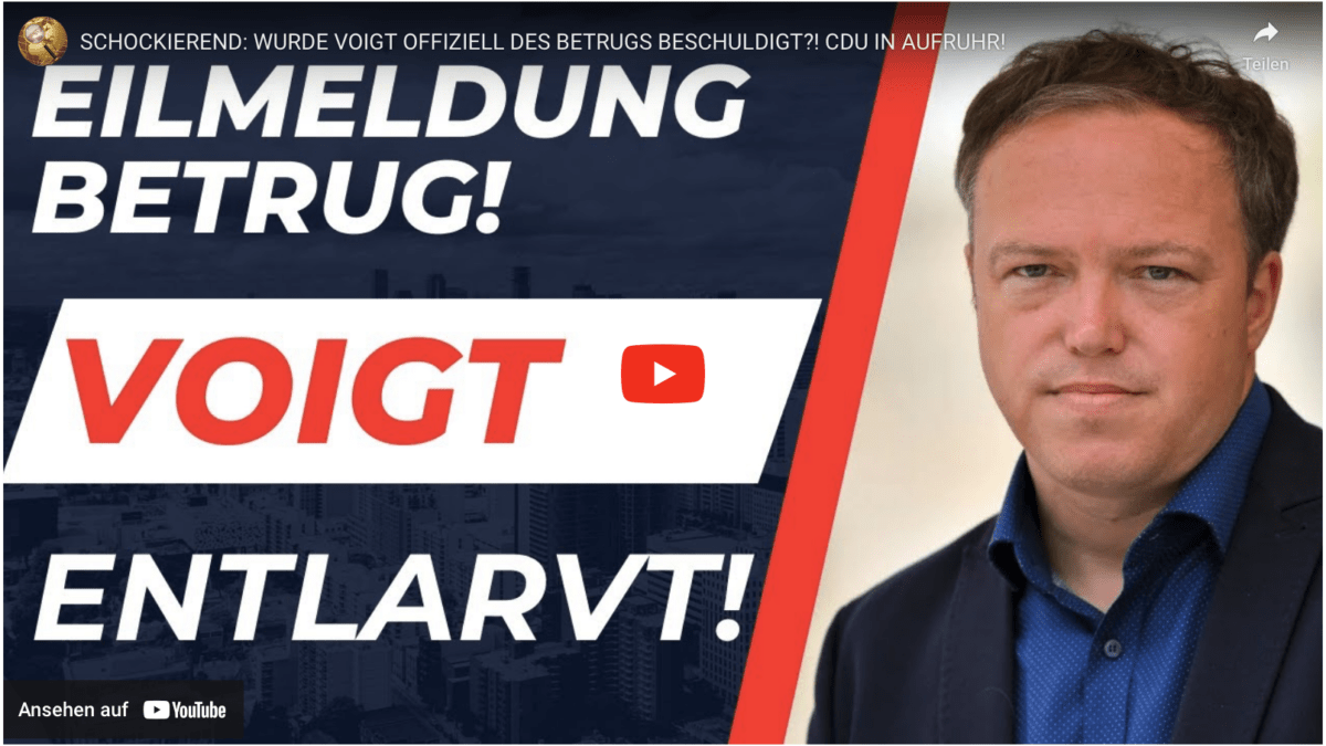 SCHOCKIEREND: WURDE VOIGT OFFIZIELL DES BETRUGS BESCHULDIGT?! CDU IN AUFRUHR!