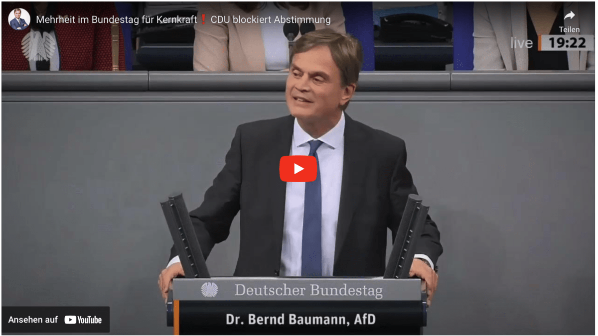Mehrheit im Bundestag für Kernkraft❗CDU blockiert Abstimmung