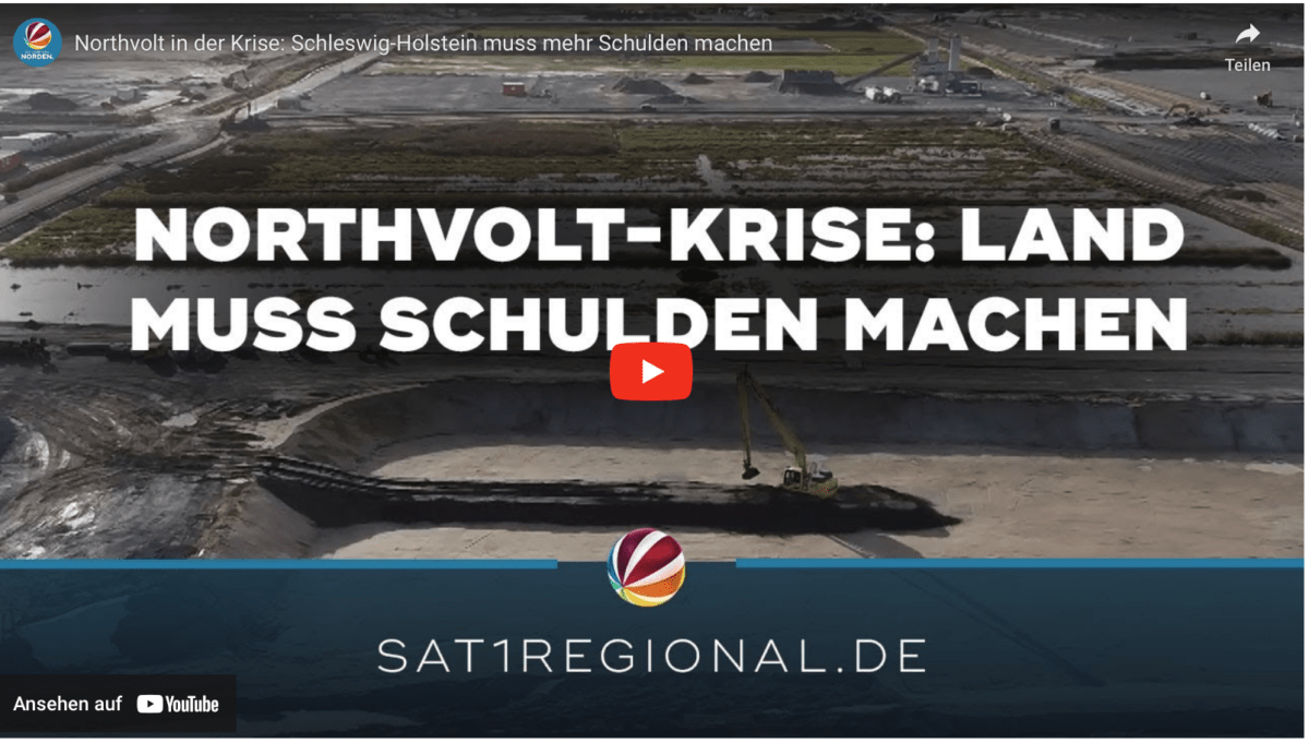 Northvolt in der Krise: Schleswig-Holstein muss mehr Schulden machen