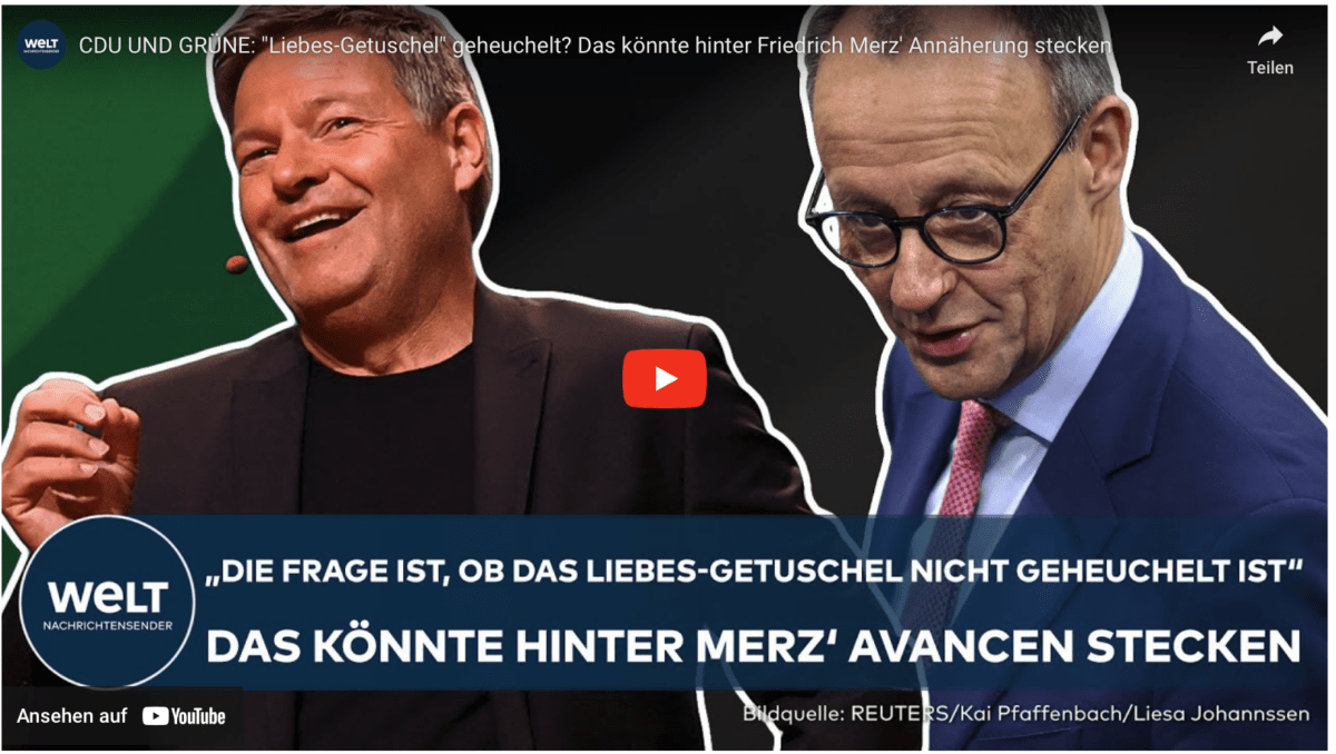 CDU UND GRÜNE: „Liebes-Getuschel“ geheuchelt? Das könnte hinter Friedrich Merz‘ Annäherung stecken