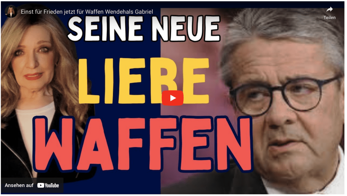 Einst für Frieden jetzt für Waffen Wendehals Gabriel