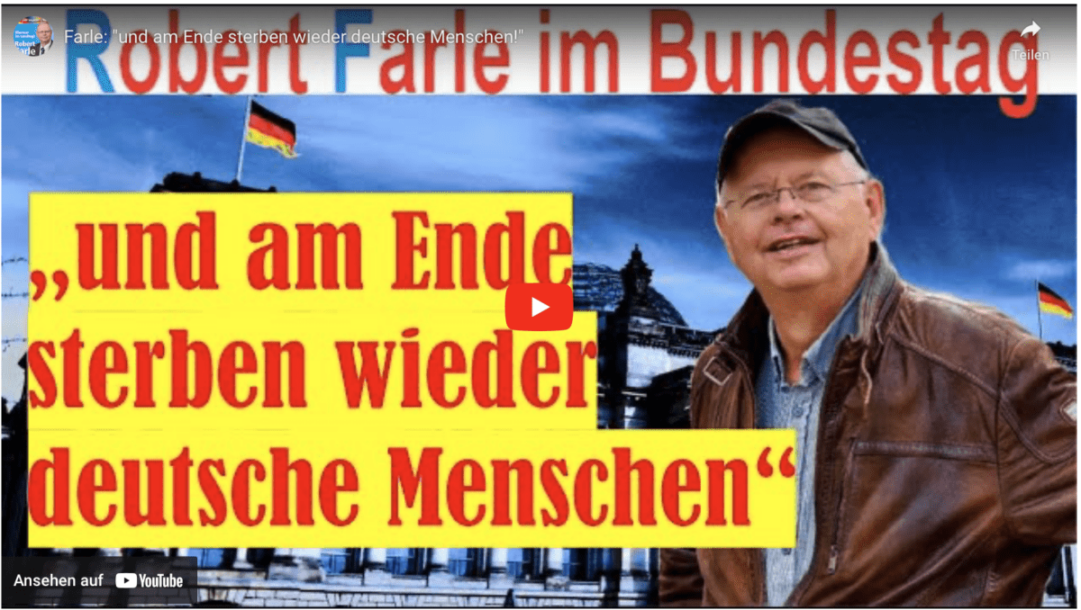 Farle: „und am Ende sterben wieder deutsche Menschen!“