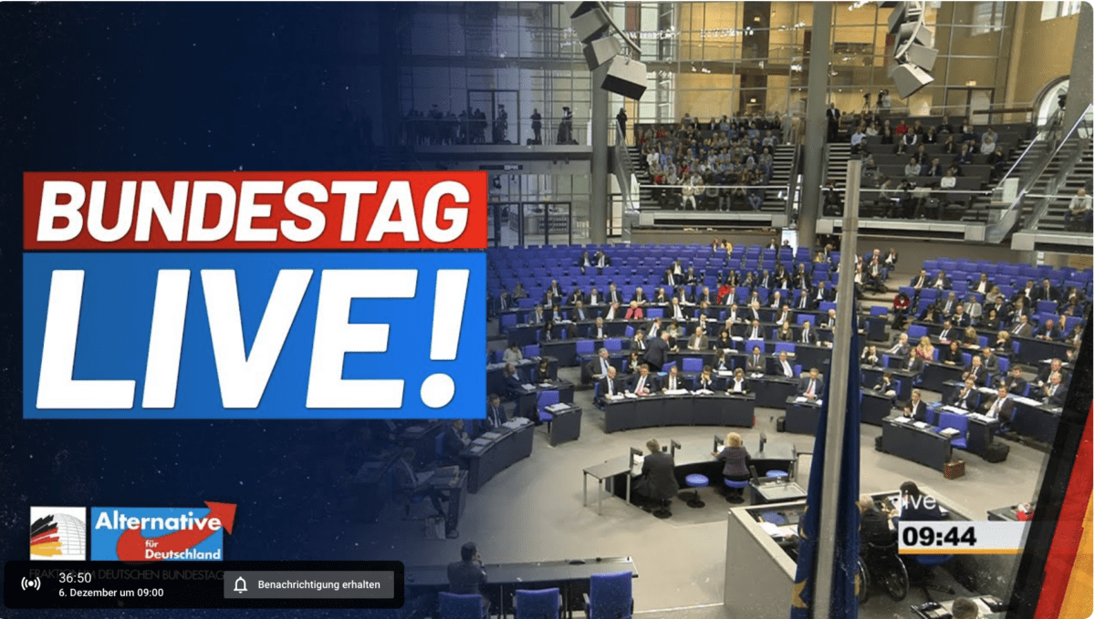 BUNDESTAG LIVE – 204. Sitzung – AfD-Fraktion im Bundestag