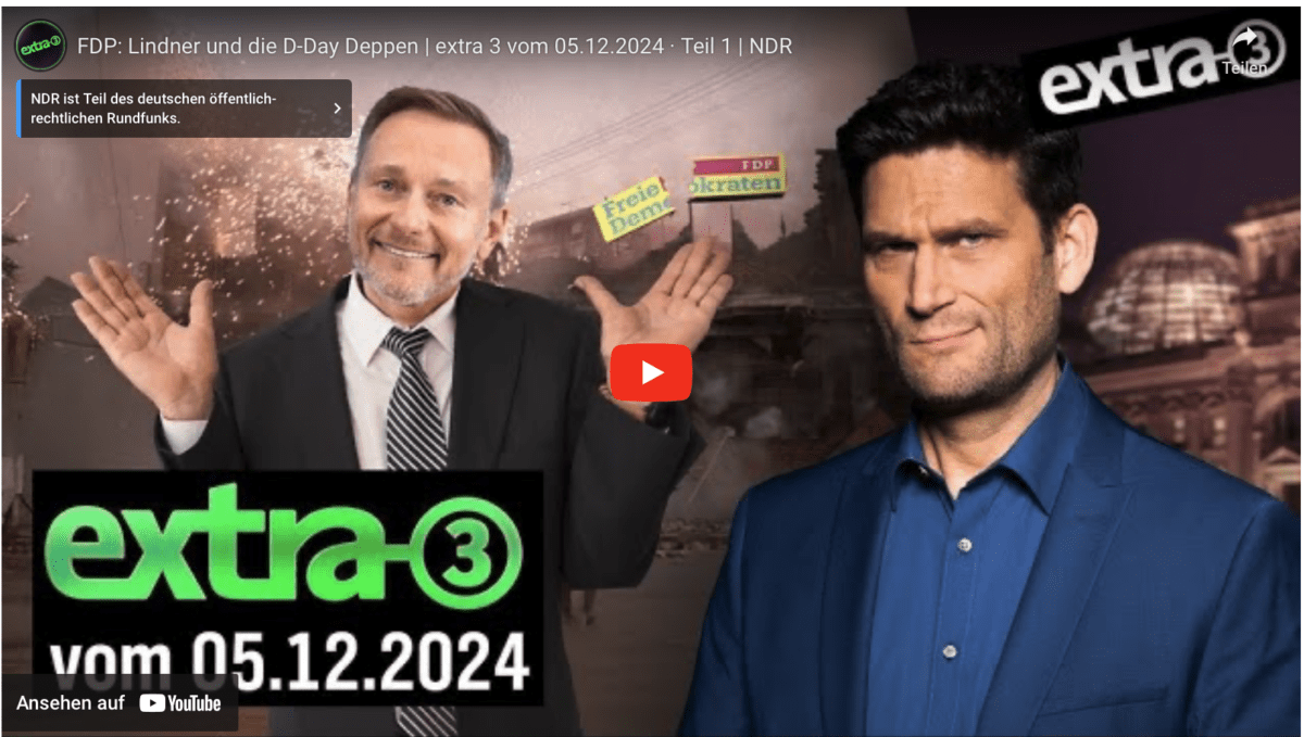 FDP: Lindner und die D-Day Deppen | extra 3 vom 05.12.2024 · Teil 1 | NDR