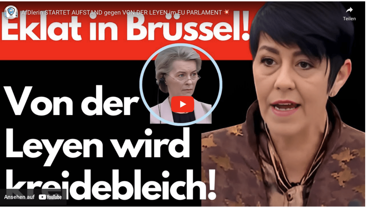 AfDlerin STARTET AUFSTAND gegen VON DER LEYEN im EU PARLAMENT