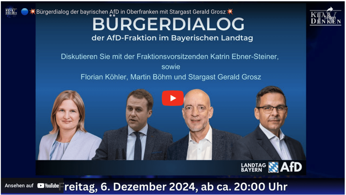 Bürgerdialog der bayrischen AfD in Oberfranken mit Stargast Gerald Grosz