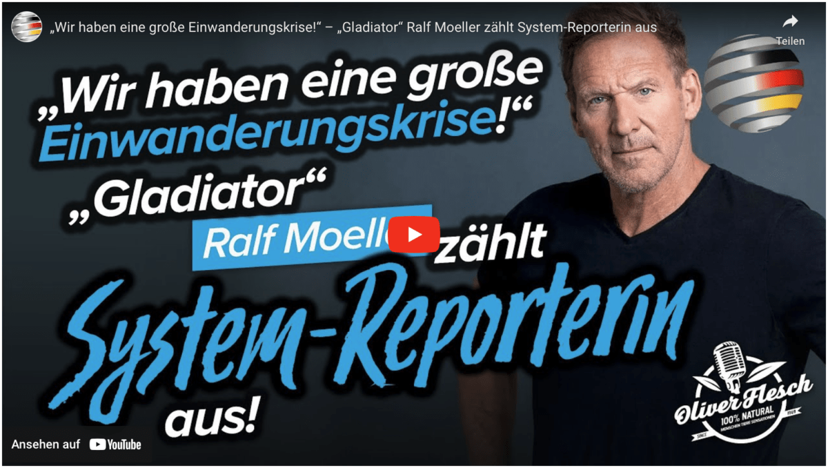 „Wir haben eine große Einwanderungskrise!“ – „Gladiator“ Ralf Moeller zählt System-Reporterin aus