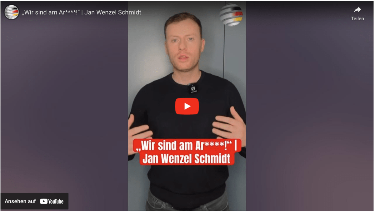 „Wir sind am Ar****!“ | Jan Wenzel Schmidt