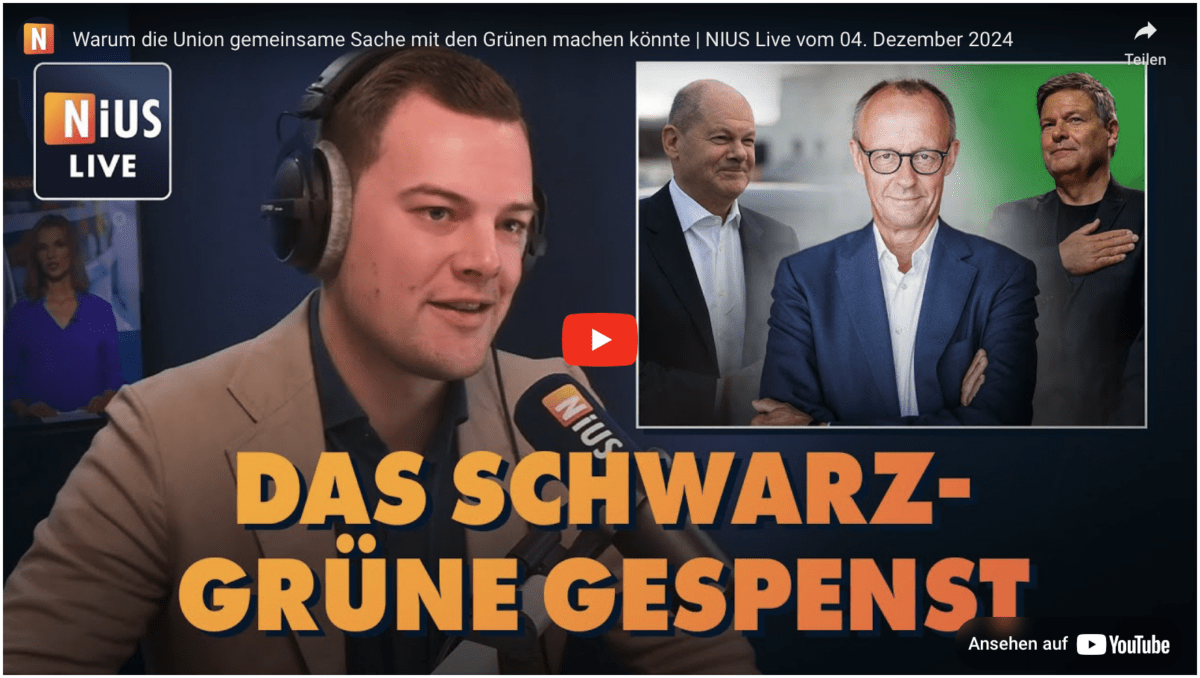 Warum die Union gemeinsame Sache mit den Grünen machen könnte | NIUS Live vom 04. Dezember 2024