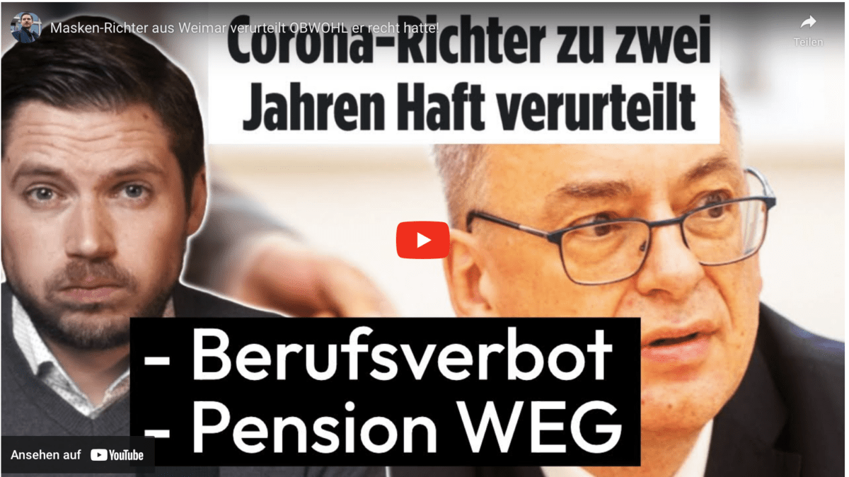 Masken-Richter aus Weimar verurteilt OBWOHL er recht hatte!