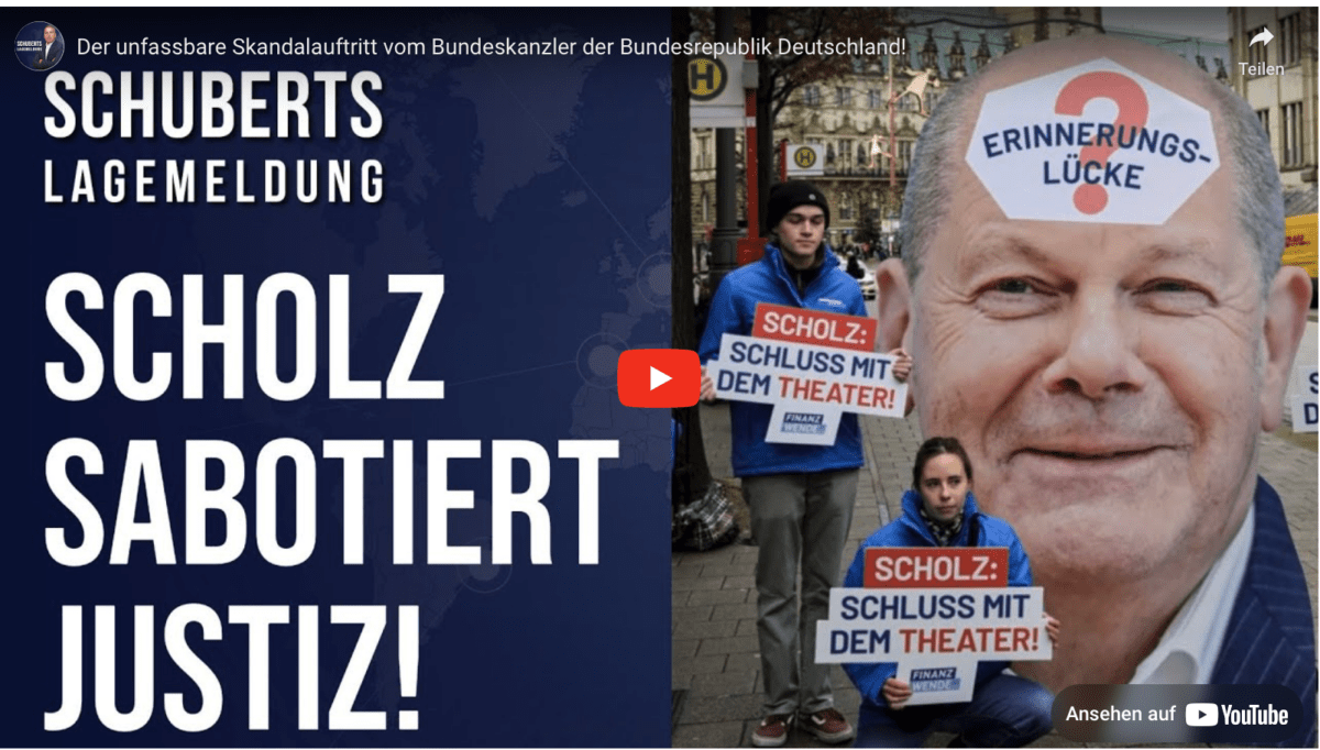 Der unfassbare Skandalauftritt vom Bundeskanzler der Bundesrepublik Deutschland!